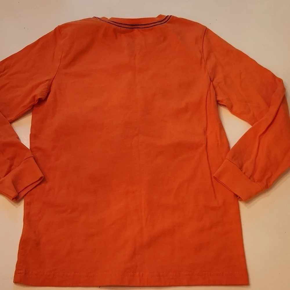 Carters Orange Halloween Jack O Lantern Pumpkin Long Sleeve Tshirt Size 8